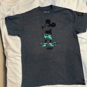 Neff X Disney Mickey Mouse Tropical Hipster Graphic T-Shirt Men's M Gray